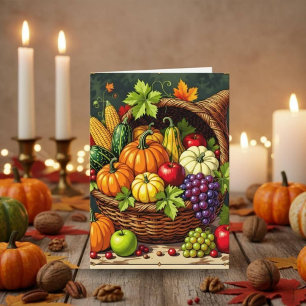 herfstcornucopie Thanksgiving Kaart