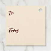 Herfstcupcake met herfstbladeren Verjaardagscadeau Bedankjes Labels (Achterkant)