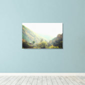 Herfstdag Dorp Berg Foto Single Canvas Afdruk (Insitu (Houten vloer))