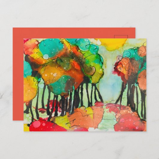 Herfstdag Uitnodiging Herfst in liefde Trouwuitnod (Voorkant / Achterkant)