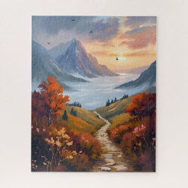 Herfstdagdromen | Geschilderd Berglandschap in de Legpuzzel