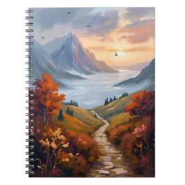 Herfstdagdromen | Geschilderd Berglandschap in de  Notitieboek