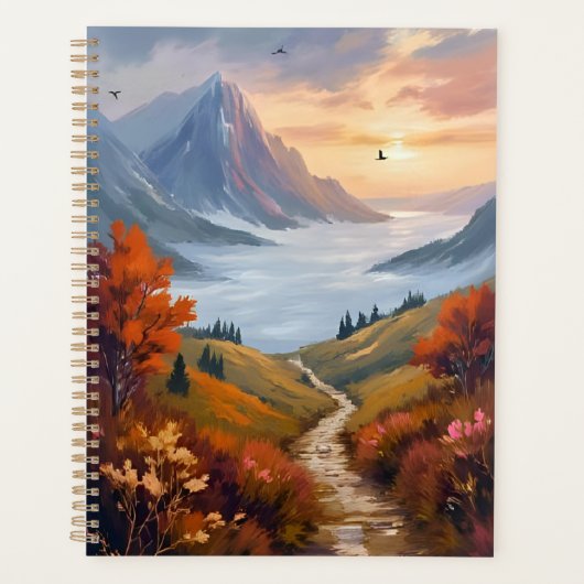 Herfstdagdromen | Geschilderd berglandschap in de Planner (Voorkant)