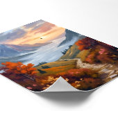 Herfstdagdromen | Geschilderd berglandschap in de Poster (Hoek)