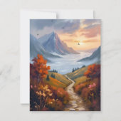 Herfstdagdromen | Herfstberglandschapkaart (Voorkant)