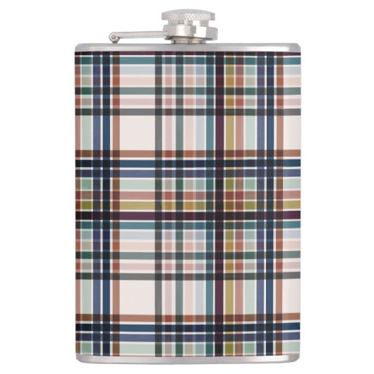 Herfstdagpalet Plaid  Heupfles (Voorkant)