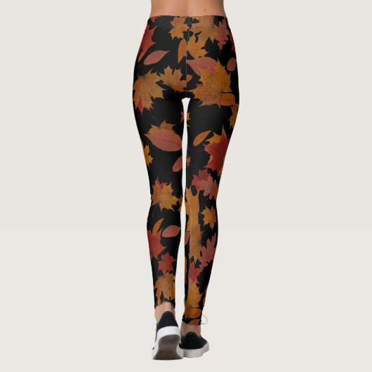 Herfstdaling in aangepaste zwart leggings (Achterkant)