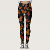 Herfstdaling in aangepaste zwart leggings (Voorkant)