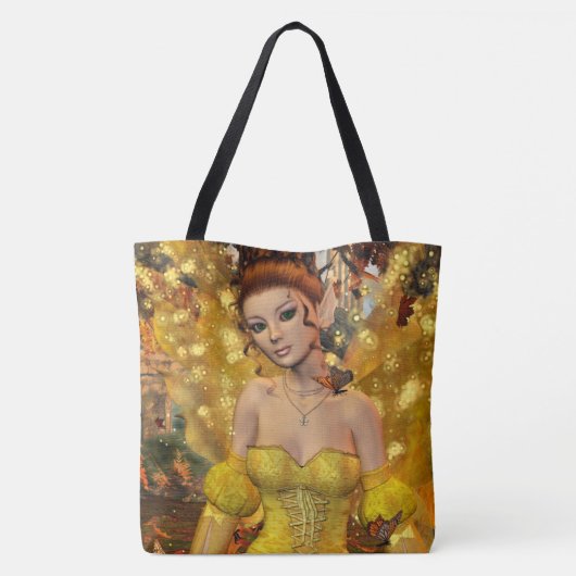 Herfstdans Fae Fantasy Art Tote Bag (Achterkant)
