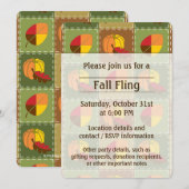 Herfstdeken Feest Uitnodiging (Voorkant / Achterkant)