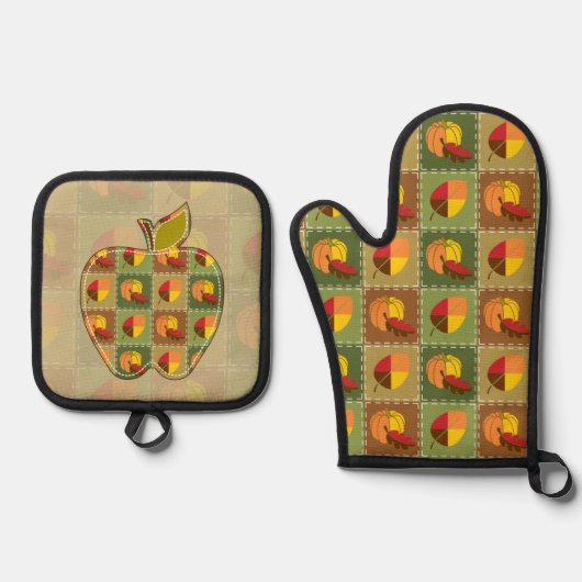 Herfstdeken Ovenwant & Pannenlap Set (Voorkant)