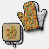Herfstdeken Ovenwant & Pannenlap Set (Voorkant / Achterkant)