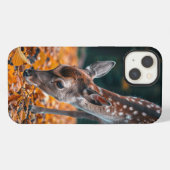 Herfstdier in het bos iPhone hoesje (Achterkant horizontaal)
