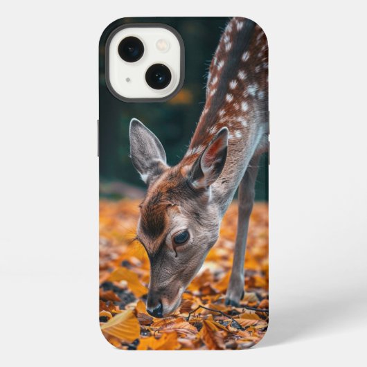 Herfstdier in het bos iPhone hoesje (Achterkant)