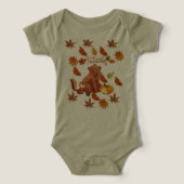Herfstdieren baby bodysuit (Design voorkant)
