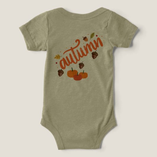 Herfstdieren baby bodysuit (Design achterkant)