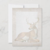 herfstdinerbouquet en hertengeweien kaart (Achterkant)