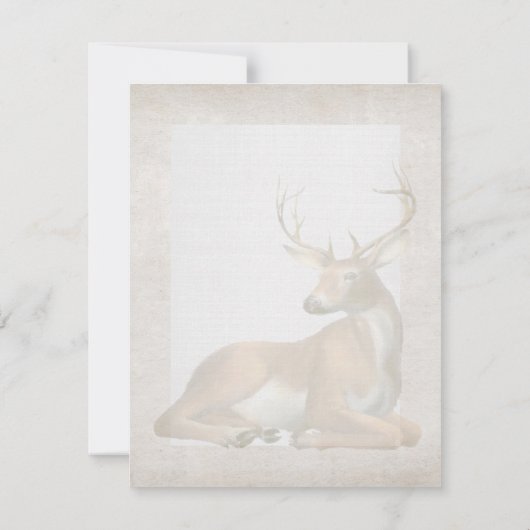 herfstdinerbouquet en hertengeweien kaart (Achterkant)