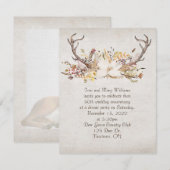 herfstdinerbouquet en hertengeweien kaart (Voorkant / Achterkant)