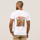 Herfstdoolhoven Typografie Bladontwerp T-shirt (Achterkant volledig)