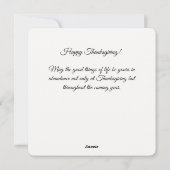  herfstdorp Thanksgiving Feestdagenkaart (Achterkant)