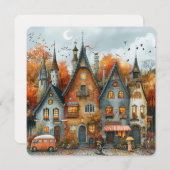  herfstdorp Thanksgiving Feestdagenkaart (Voorkant / Achterkant)