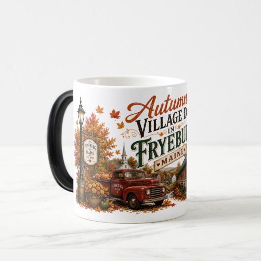 Herfstdorpdagen in Fryeburg Kleur Magische Mok (Voorkant links)