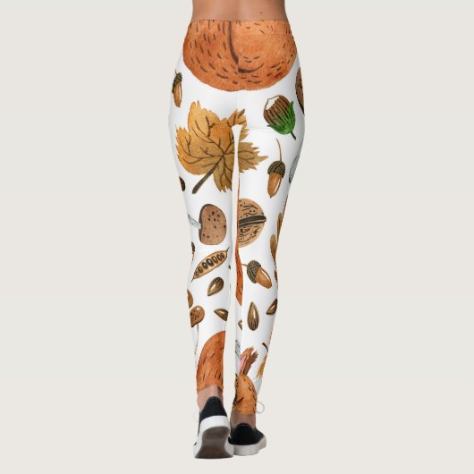 Herfstdromen: Waterverf Eekhoorn Haven Leggings (Achterkant)