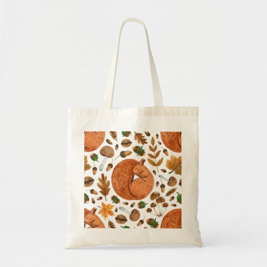 Herfstdromen: Waterverf Eekhoorn Haven Tote Bag (Voorkant)
