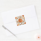 Herfstdromen: Waterverf Eekhoorn Haven Vierkante Sticker (Envelop)