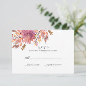 herfstdroom | Bruiloft Classic RSVP Kaartje (Staand voorkant)