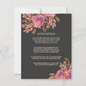 Herfstdroom | Elegante Trouw GAST DETAILS Kaart (Voorkant)