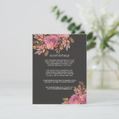 Herfstdroom | Elegante Trouw GAST DETAILS Kaart (Staand voorkant)