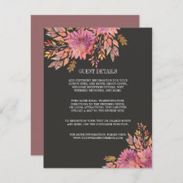 Herfstdroom | Elegante Trouw GAST DETAILS Kaart