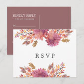 Herfstdroom | Trouw RSVP MAALTIJDKEUZE Uitnodiging Briefkaart (Voorkant / Achterkant)