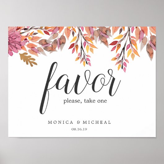 herfstdroom | Trouwvoorkeurteken Poster (Voorkant)