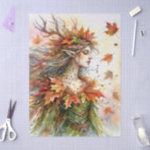 Herfstdryade laat bladeren vallen tissuepapier (Craft)