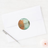 Herfsteffect bij Argenteuil door Monet, Ronde Sticker (Envelop)