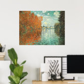 Herfsteffect bij Argenteuil van Monet, Poster (Thuiskantoor)