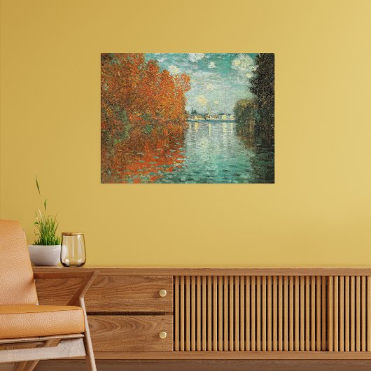 Herfsteffect bij Argenteuil van Monet, Poster (Woonkamer 2)