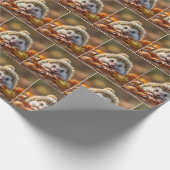 Herfstegels met gebreid Pet Cadeaupapier (Hoek)