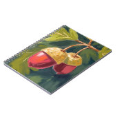 Herfsteikels | Waterverf Herfst Rood Groen Notitieboek (Linkerzijde)
