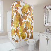 Herfsteikels: Waterverf Thanksgiving Design Douchegordijn (In situ)