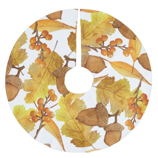 Herfsteikels: Waterverf Thanksgiving Design Kerstboom Rok (Voorkant)