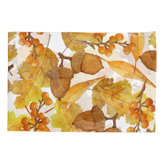 Herfsteikels: Waterverf Thanksgiving Design Kussensloop (Achterkant)