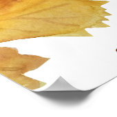 Herfsteikels: Waterverf Thanksgiving Design Poster (Hoek)
