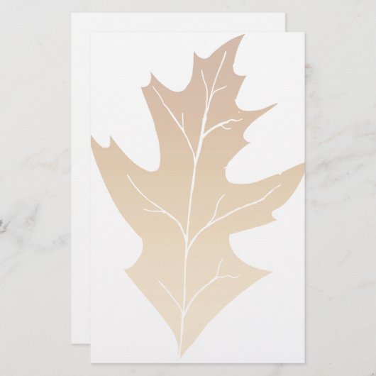 herfsteikenblad briefpapier (Voorkant / Achterkant)