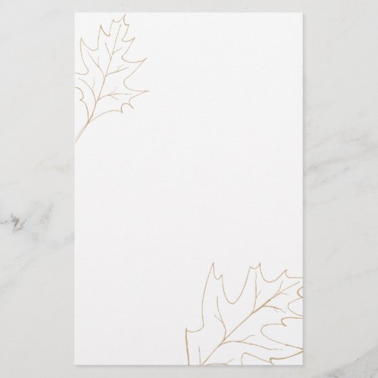 herfsteikenblad briefpapier (Voorkant)