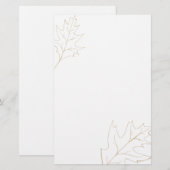 herfsteikenblad briefpapier (Voorkant / Achterkant)