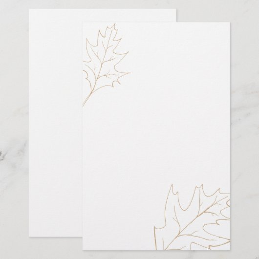 herfsteikenblad briefpapier (Voorkant / Achterkant)